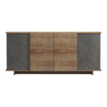 Zafore sideboard in oak-grey marble look 180x45x80cm - Слика 3