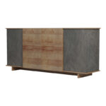 Zafore sideboard in oak-grey marble look 180x45x80cm - Слика 4