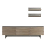 Kasia living room set in beige marble-sonoma shade 180x35x48.5cm - Слика 4