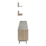 Kasia living room set in beige marble-sonoma shade 180x35x48.5cm - Слика 6