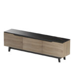 Kasandra TV cabinet in black marble-sonoma shade 180x35x48.5cm - Слика 4