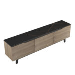 Kasandra TV cabinet in black marble-sonoma shade 180x35x48.5cm - Слика 5