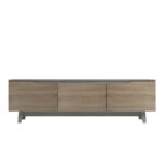 Kasandra TV cabinet in beige marble-sonoma shade 180x35x48.5cm - Слика 3