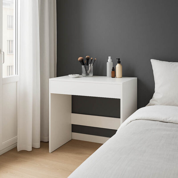 Artemisia bedroom console-dressing table in white 90x45x76.8cm