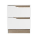 Bedside table Verena in white-sonoma 40x40x50cm - Image 2