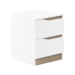 Bedside table Verena in white-sonoma 40x40x50cm