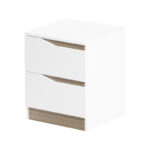 Bedside table Verena in white-sonoma 40x40x50cm - Image 3