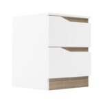 Bedside table Verena in white-sonoma 40x40x50cm - Image 4