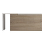 Extera extendable coffee table in white-sonoma shade 100-160x50x45cm - Слика 2