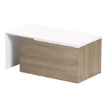 Extera extendable coffee table in white-sonoma shade 100-160x50x45cm - Слика 3