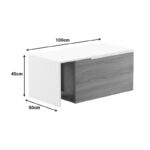 Extera extendable coffee table in white-sonoma shade 100-160x50x45cm - Слика 6