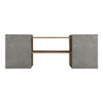 Morfi polymorphic coffee table 3pcs in oak-beige marble shade 105x45x37cm - Слика 3