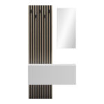 Arika entrance furniture with mirror in white-sonoma shade 100x37.1x199.5cm - Слика 2