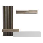 Litende living room set in white-sonoma shade 249.4x42.2x199.5cm - Слика 2