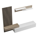 Litende living room set in white-sonoma shade 249.4x42.2x199.5cm - Слика 4