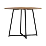 Sarah I table in oak shade with black metal legs D100x76cm - Image 5