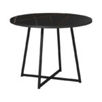 Sarah I table in black marble with black metal legs D100x76cm - Слика 2
