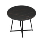 Sarah I table in black marble with black metal legs D100x76cm - Слика 4