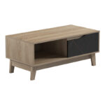 Judas coffee table in black marble-sonoma shade 90x45x38.5cm - Image 2