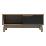 Judas coffee table in black marble-sonoma shade 90x45x38.5cm - Image 3