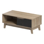 Judas coffee table in black marble-sonoma shade 90x45x38.5cm - Image 4