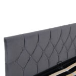 Kamaho double bed, velvet, anthracite, with storage space, 160x200cm - Слика 6