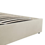 Kamaho double bed, velvet, cream, with storage space, 160x200cm - Image 6