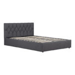 Kamaho double bed, fabric, anthracite, with storage space, 160x200cm - Слика 2