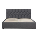 Kamaho double bed, fabric, anthracite, with storage space, 160x200cm - Слика 4
