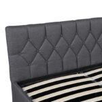 Kamaho double bed, fabric, anthracite, with storage space, 160x200cm - Слика 6