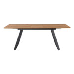 Extendable table Kannu in natural shade with black metal legs 160-200x90x75cm - Image 3