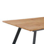Extendable table Kannu in natural shade with black metal legs 160-200x90x75cm - Image 4