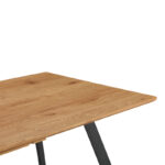 Extendable table Kannu in natural shade with black metal legs 160-200x90x75cm - Image 5