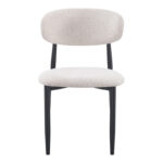 Folegio chair, cream-colored, with black legs, 59x50x75cm - Image 4