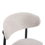 Folegio chair, cream-colored, with black legs, 59x50x75cm - Image 5