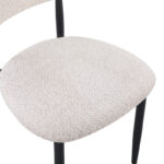 Folegio chair, cream-colored, with black legs, 59x50x75cm - Image 6