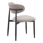 Folegio chair, grey-colored, with black legs, 59x50x75cm - Слика 2