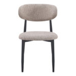 Folegio chair, grey-colored, with black legs, 59x50x75cm - Слика 4