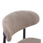 Folegio chair, grey-colored, with black legs, 59x50x75cm - Слика 5