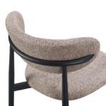 Folegio chair, grey-colored, with black legs, 59x50x75cm - Слика 6