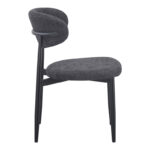 Folegio chair, anthracite-colored, with black legs, 59x50x75cm - Image 3