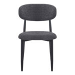 Folegio chair, anthracite-colored, with black legs, 59x50x75cm - Image 4