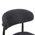 Folegio chair, anthracite-colored, with black legs, 59x50x75cm - Image 5