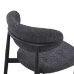 Folegio chair, anthracite-colored, with black legs, 59x50x75cm - Image 6