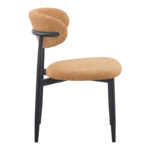 Folegio chair camel colored with black legs 59x50x75cm - Image 3