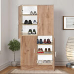 Shoe cabinet Felicity natural mo 60x32x127cm - Слика 2