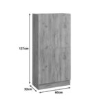 Shoe cabinet Felicity natural mo 60x32x127cm - Слика 3