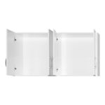 Four-leaf wardrobe with loft Zelia with 2 drawers in white 120x42x240cm - Слика 3