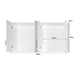 Four-leaf wardrobe with loft Zelia with 2 drawers in white 120x42x240cm - Слика 5