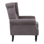 Armchair Piore dark grey fabric and black rubberwood leg 77x80x106cm - Слика 3